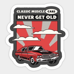 classic muscle cars Sticker